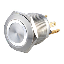 Load image into Gallery viewer, 19mm Micro-trip Illuminated Anti Vandal Switch - 1NO Momentary - Pin Terminal(2.8x0.8mm)