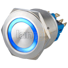 Load image into Gallery viewer, 25mm 5A 250VAC IP65 1NO1NC Ring Illuminated Anti Vandal Switch