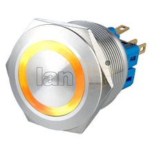 Load image into Gallery viewer, 25mm 5A 250VAC IP65 1NO1NC Ring Illuminated Anti Vandal Switch